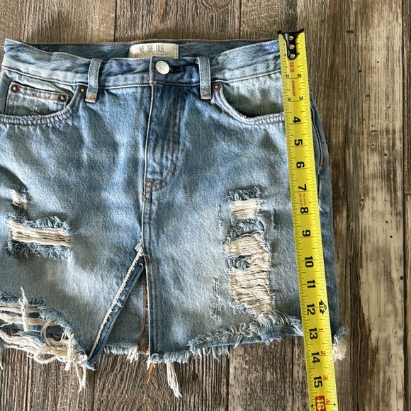 WE THE FREE BEAUTIFUL JEAN SKIRT, SIZE 24 - Picture 8 of 11